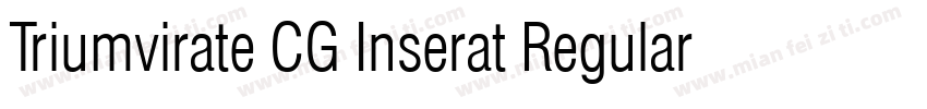 Triumvirate CG Inserat Regular字体转换